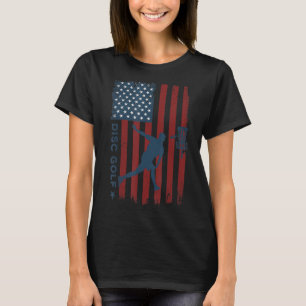 T-shirt Disque Golf Usa American Drapeau Disque Golf Playe