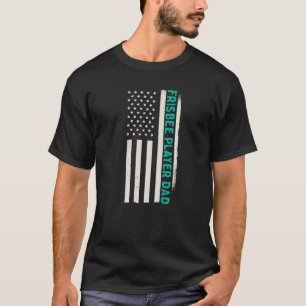 T-shirt Disque Patriotique Golf Golfer Coach Frisbee Joueu