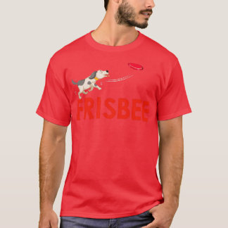 T-shirt Disques Frisbee Disque Chien Chiens Joueur Motif