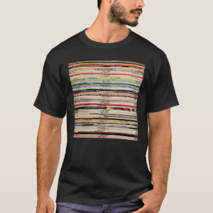 T-shirt disques vinyle de note bleue