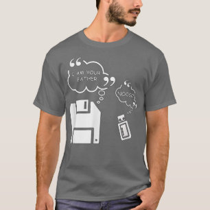 T-shirt Disquette USB Je suis votre père Informatique Tech