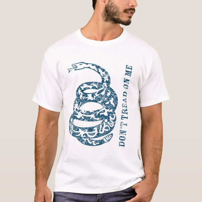 T-shirt dist bleu de poids de gad (Devant)
