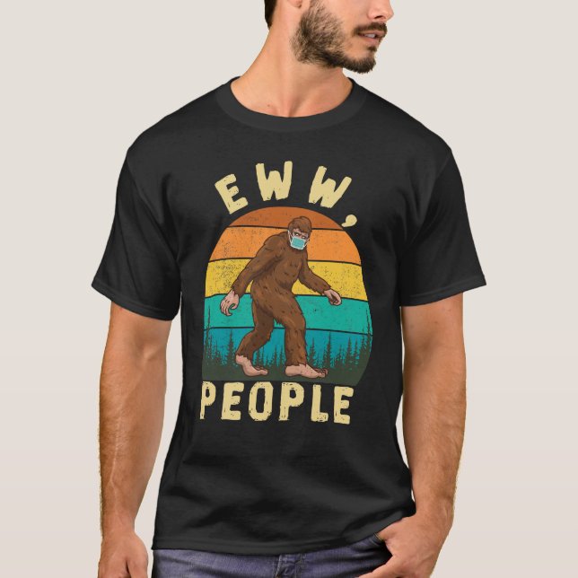T-shirt Distance sociale amusante Eww Personnes amusant Bi (Devant)