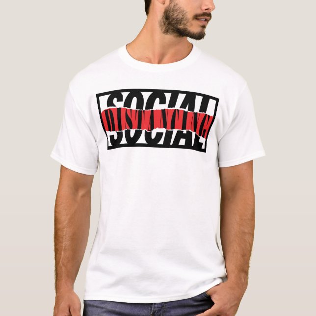 T-shirt  Distances sociales (Devant)