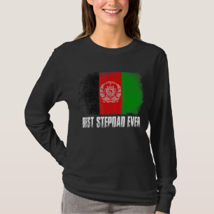 T-shirt Distorsion Afghanistan Drapeau Meilleur Stepdad Ja