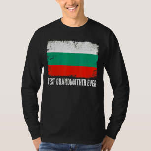 T-shirt Distorsion Bulgarie Drapeau Meilleur Grand-Mère Ja