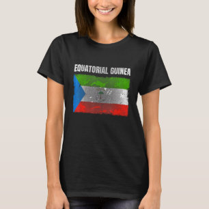T-shirt Distorsion Guinée équatoriale Drapeau Hommes femme