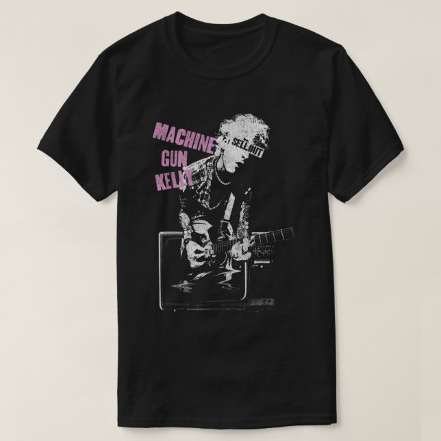 T-shirt Distorsion Machine Gun Kelly  (Design devant)