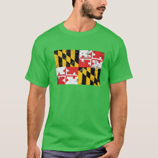 T-shirt Distorsion Maryland State Drapeau Design