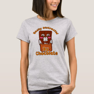 T-shirt Distrait par Chocolate Cartoon Chocolate Bar
