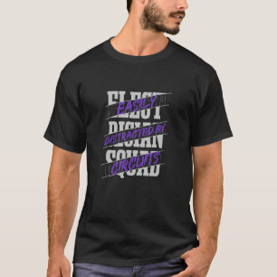 T-shirt Distrait Par Circuits Ironique Tension Électricien
