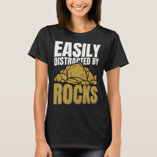 T-shirt Distrait Par Rocks Géologie Géologue Rock Graphi