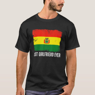 T-shirt Distressé Bolivie Drapeau meilleure amie Jamais Pa