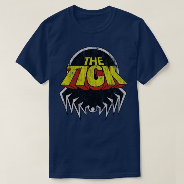 T-shirt Distressé Le Logo De Tick (Design devant)