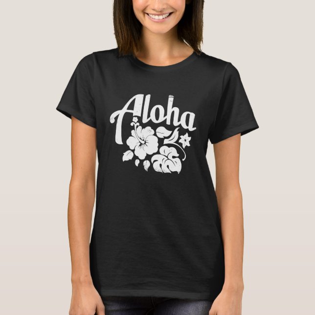 T-shirt Distressed Aloha Hawaii from the island (Devant)