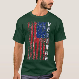 T-shirt Distressed américain fier vétéran américain