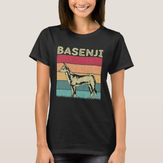 T-shirt Distressed Basenji Dog  Boys Girls Retro Basenji D