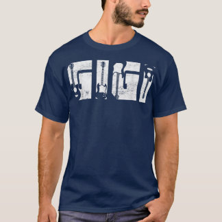 T-shirt Distressed Best Gigi Ever Guitar Lover Guitarist T