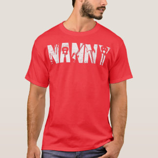 T-shirt Distressed Best Nanny Ever Guitar Lover Guitarist 