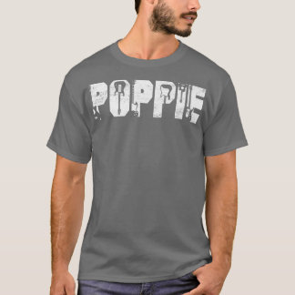 T-shirt Distressed Best Poppie Ever Guitar Lover Guitarist