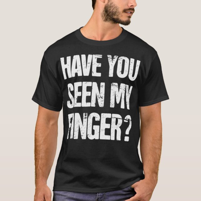 T-shirt Distressed Funny Cut Off Missing Finger (Devant)