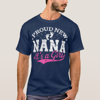 T-shirt Distressed Gender Reveal Fier New Nana C'est un Gi
