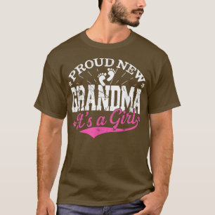 T-shirt Distressed Gender Reveal Fier Nouveau grand-mère C