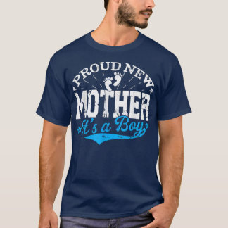 T-shirt Distressed Gender Reveal Proud New Mother It's A B
