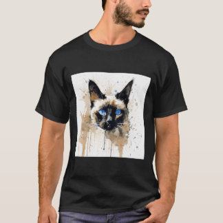 T-shirt Distressed Grungy Punky Graffiti Cat Xvi