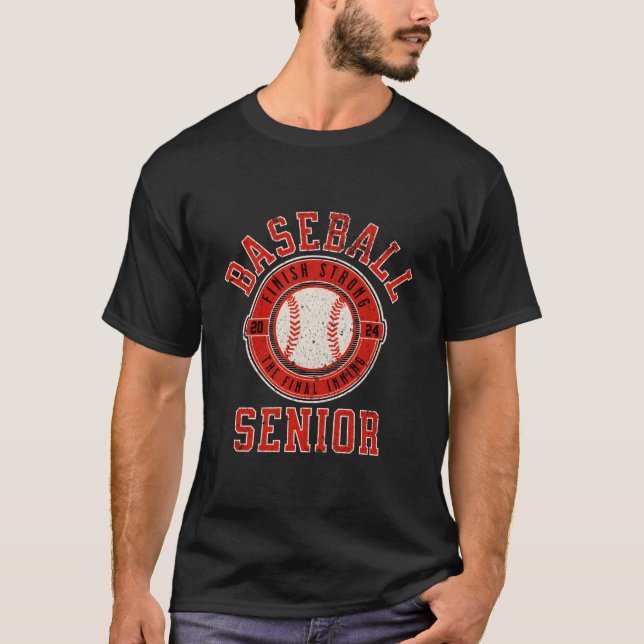 T-shirt Distressed Senior Baseball Mom Baseball Senior 202 (Devant)