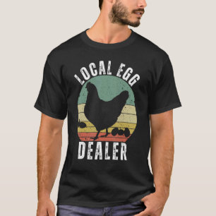 T-shirt Distributeur d'oeufs de poule de fermier local vin