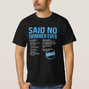 T-shirt Dit Pas Nager Jamais Nager Entraîneur De Baignade