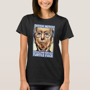 T-shirt Ditch Mitch Abroger et remplacer Turtle Face Anti 