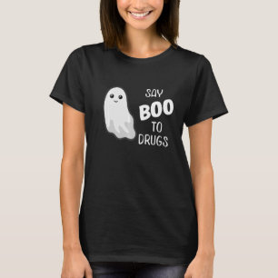 T-shirt Dites Boo À Drogues Drôle Halloween Red Ribbon Wee