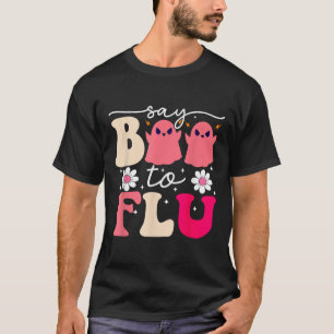T-shirt Dites Boo À La Flu Drôle Halloween Nurs Fantômes M