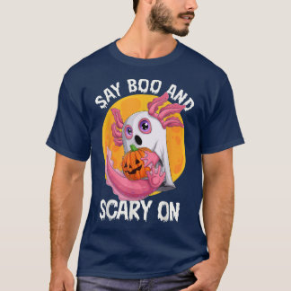 T-shirt Dites Boo Et Effrayant Sur Aoltol Ghost Halloween 