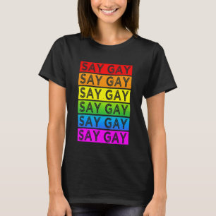 T-shirt Dites Gay Nous Disons Gay Floride Lgbt Fierté Drap