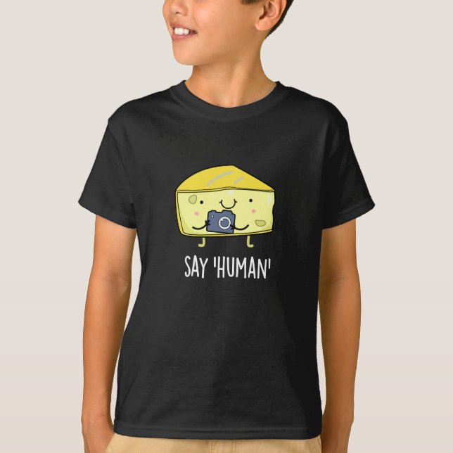 T-shirt Dites Homme amusant photographe Cheese Pun Dark BG (Devant)