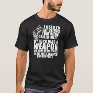 T-shirt Dites non à la violence de votre plat !