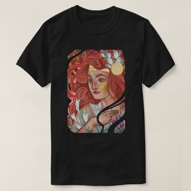 T-shirt diva de déesse roussaillée (Design devant)