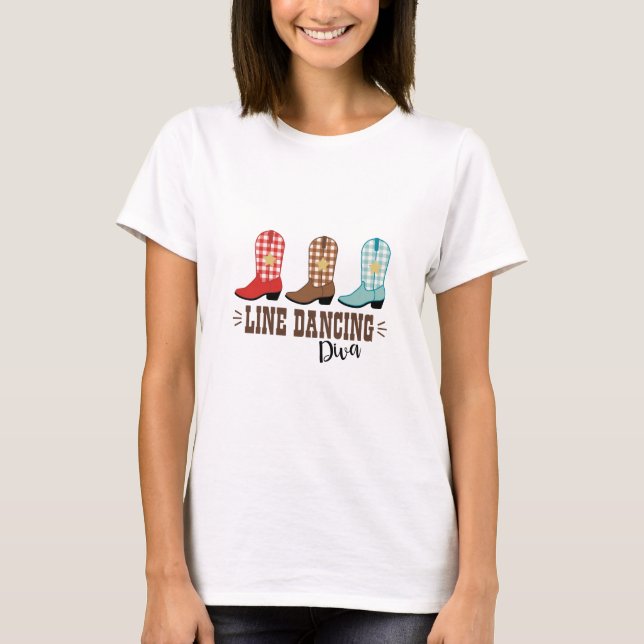 T-shirt Diva de la danse de ligne (Devant)