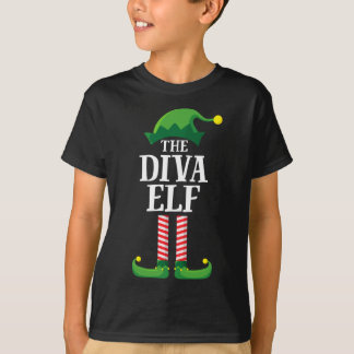 T-shirt Diva Elf Correspondant Famille de Noël Pajama