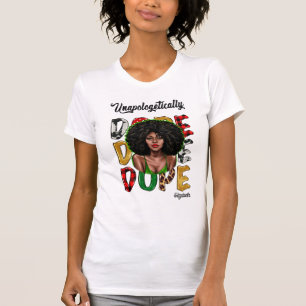 T-shirt Diva noire chic rayonnant d'une confiance audacieu