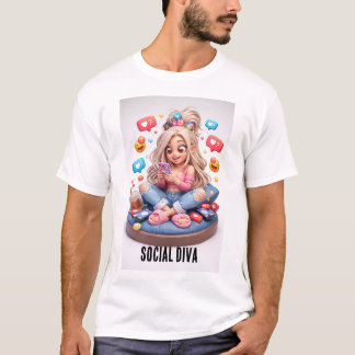 T-shirt diva sociale 