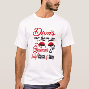 T-shirt Divas De Femmes Sont Nées Le 21 Septembre Vierge B