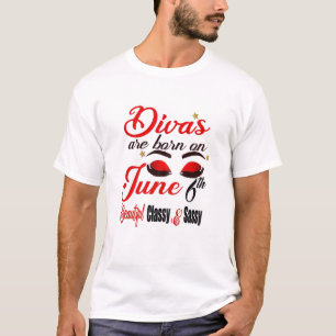 T-shirt Divas Femme Née Le 6 Juin Gemini Girl Astra