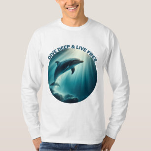 T-shirt Dive Deep Live Dolphin gratuit