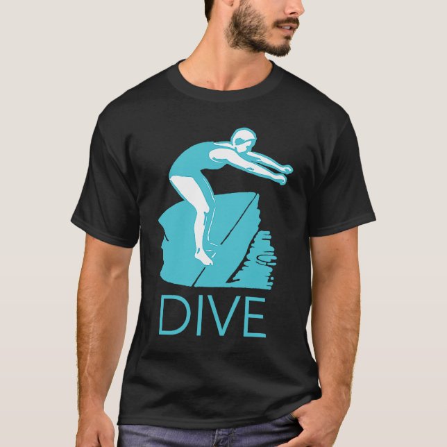 T-shirt DIVE Encourage Inspire Motivate Boost Support Retr (Devant)