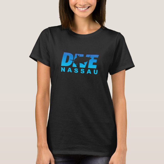 T-shirt Dive Nassau with Shark Scuba Diving at Nassau (Devant)