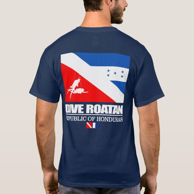 T-shirt Dive Roatan (sq) (Dos)